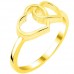 Χρυσό δαχτυλίδι καρδιές Κ14